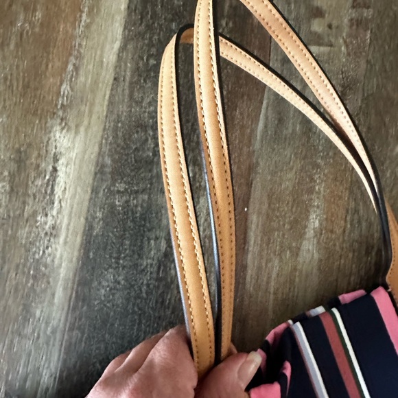Tory Burch Ella Striped Tote - Picture 9 of 15